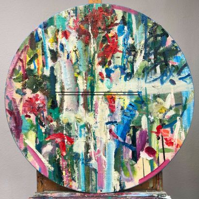 ROUND FLOWERS. - a Paint Artowrk by Juan Ignacio Quesada